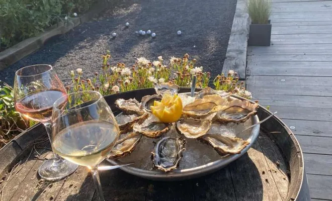 Nos plateaux de fruits de mer, Lège-Cap-Ferret, La Cabane de Cacanio